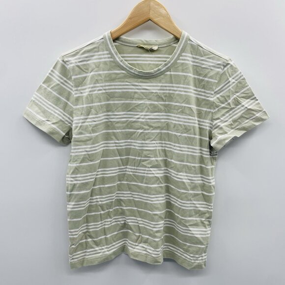 Madewell Womens XS The Perfect Crewneck Tee in Allday Jersey Dusty Celadon 2591 - Picture 4 of 9